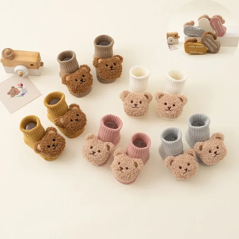 Unisex Baby Socks Non Slip - 따뜻한 아기 양말 달콤한 만화 장난감