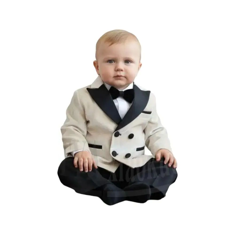 아기 소년 정장 2피스 시크 더블 브레스티드 피크 라펠 - Baby Boy Suit Set Baptism 리뷰 및 가격