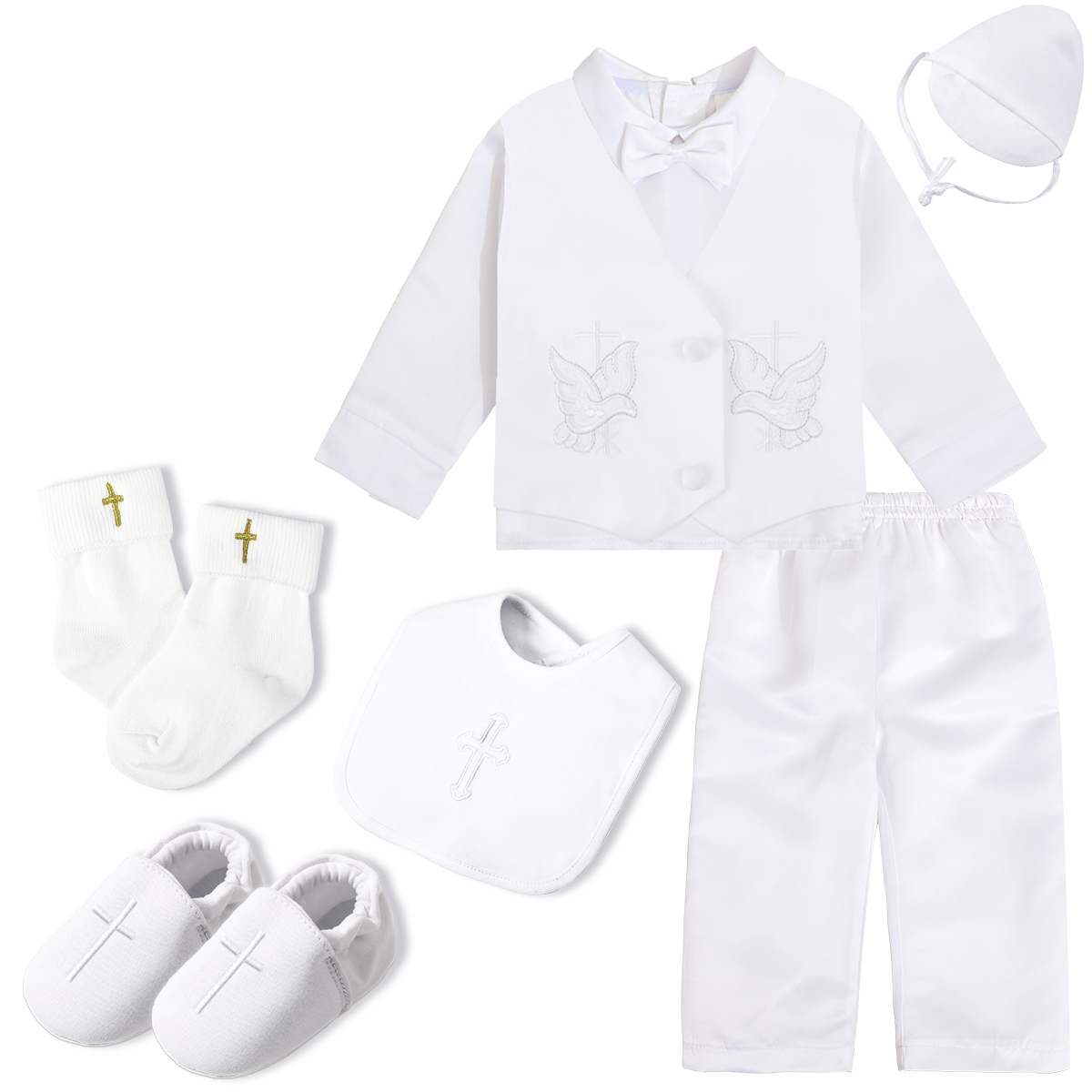 아기 소년 세례 의상, 유아 결혼식 생일 파티 흰색 만 - Baby Boy Suit Set Baptism 리뷰 및 가격