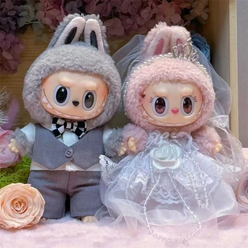 15 17cm 라부부 인형 웨딩 연인 드레스 의상 쉬폰 - Baby Clothes 리뷰 및 가격