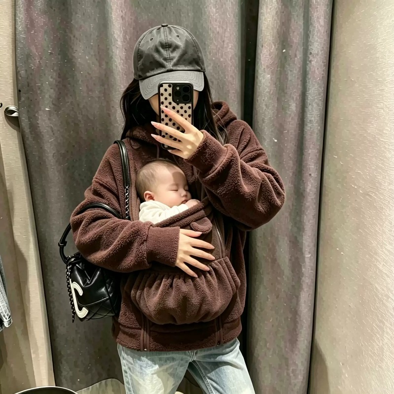 2-in-1 캥거루 스타일 아기띠 기능성 플리스 후드  - Maternity Wear 리뷰 및 가격