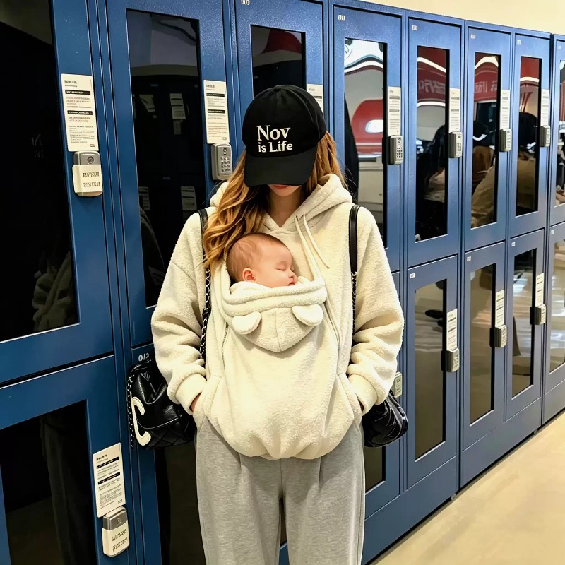 2-in-1 캥거루 스타일 아기띠 기능성 플리스 후드  - Maternity Wear 리뷰 및 가격