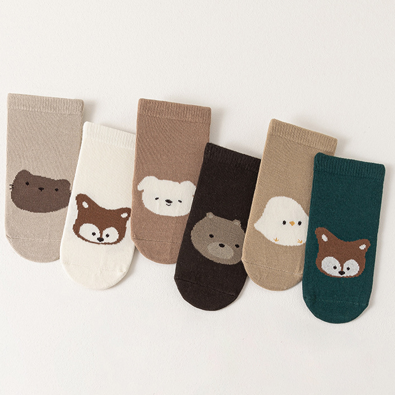 6 쌍 귀여운 만화 동물 아기 미끄럼 방지 바닥 양말  - Unisex Baby Socks Non Slip 리뷰 및 가격