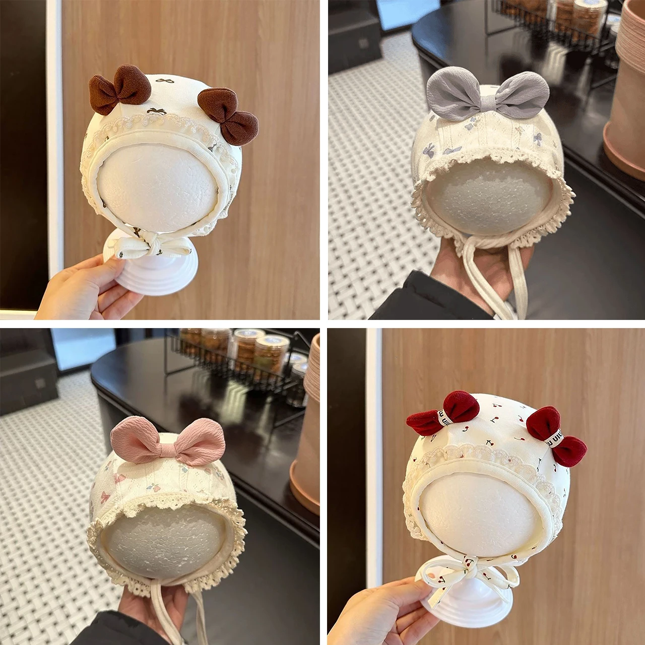 아기 귀 보호 모자, 귀여운 리본 장식, 유아용 비니, - Infant Beanie Hat With Ears 리뷰 및 가격